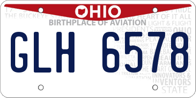 OH license plate GLH6578