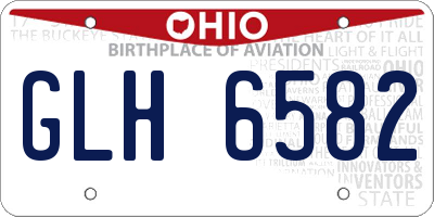 OH license plate GLH6582