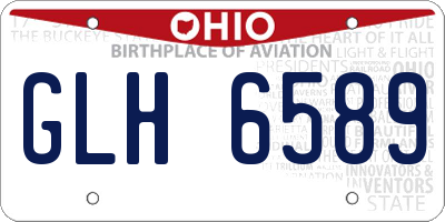 OH license plate GLH6589