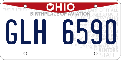 OH license plate GLH6590