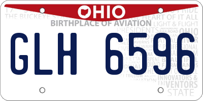 OH license plate GLH6596