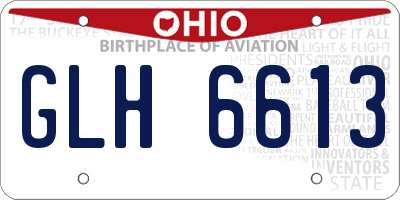 OH license plate GLH6613