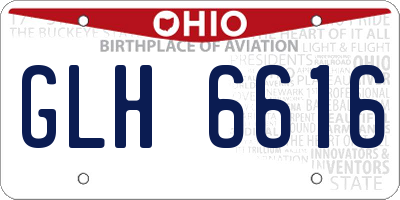OH license plate GLH6616