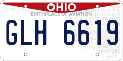 OH license plate GLH6619
