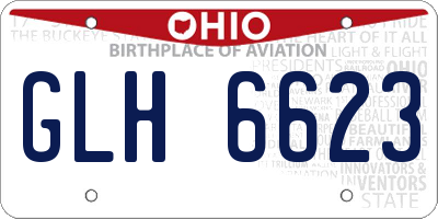 OH license plate GLH6623