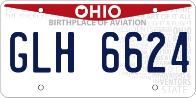 OH license plate GLH6624