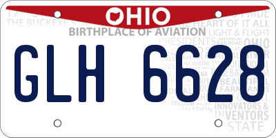 OH license plate GLH6628