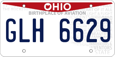 OH license plate GLH6629