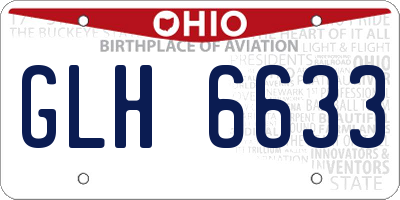OH license plate GLH6633