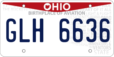 OH license plate GLH6636