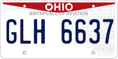 OH license plate GLH6637