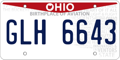 OH license plate GLH6643
