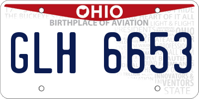 OH license plate GLH6653