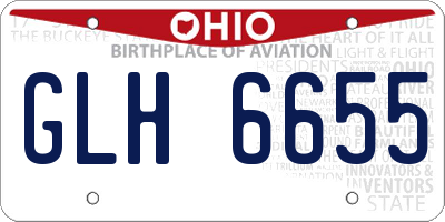 OH license plate GLH6655
