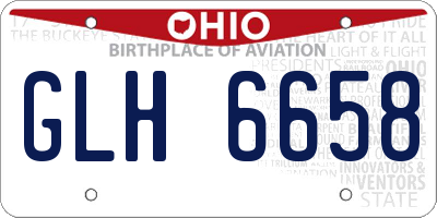 OH license plate GLH6658