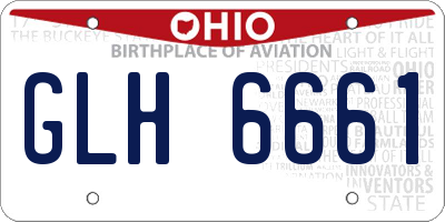 OH license plate GLH6661