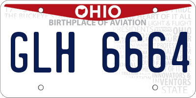 OH license plate GLH6664