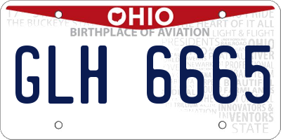 OH license plate GLH6665
