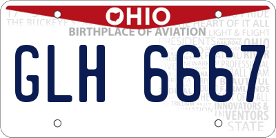 OH license plate GLH6667