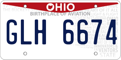 OH license plate GLH6674