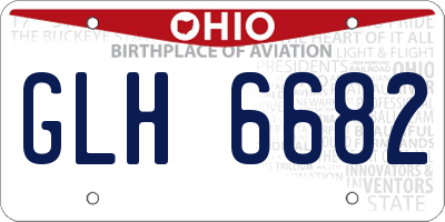 OH license plate GLH6682