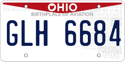 OH license plate GLH6684