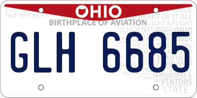 OH license plate GLH6685