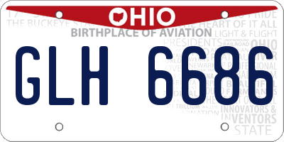 OH license plate GLH6686