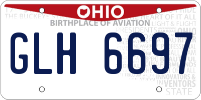 OH license plate GLH6697