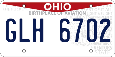 OH license plate GLH6702