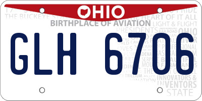 OH license plate GLH6706