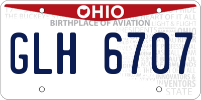 OH license plate GLH6707