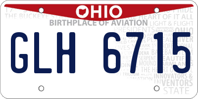 OH license plate GLH6715