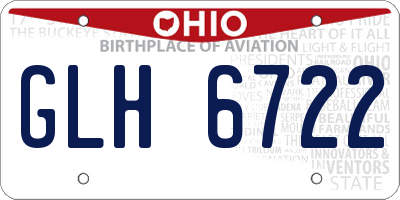 OH license plate GLH6722