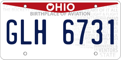 OH license plate GLH6731