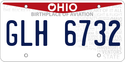 OH license plate GLH6732