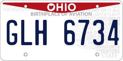 OH license plate GLH6734