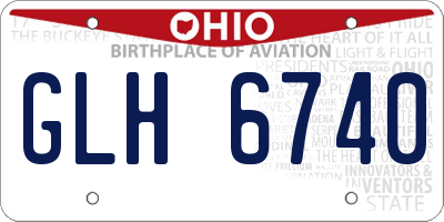 OH license plate GLH6740