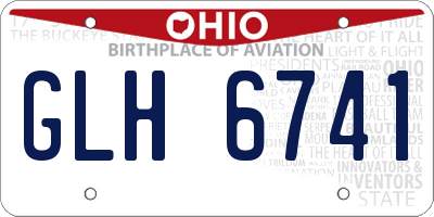 OH license plate GLH6741