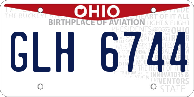 OH license plate GLH6744