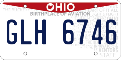 OH license plate GLH6746