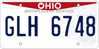 OH license plate GLH6748