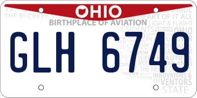 OH license plate GLH6749
