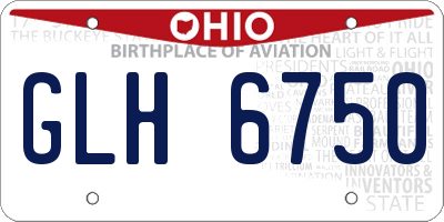 OH license plate GLH6750
