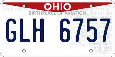 OH license plate GLH6757