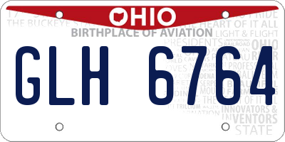 OH license plate GLH6764