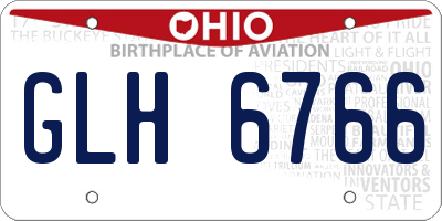 OH license plate GLH6766