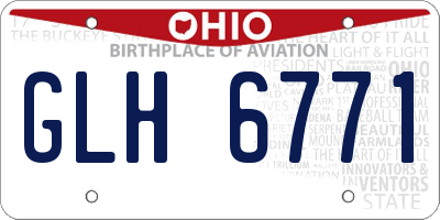OH license plate GLH6771