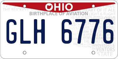 OH license plate GLH6776