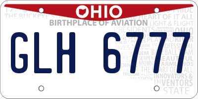 OH license plate GLH6777